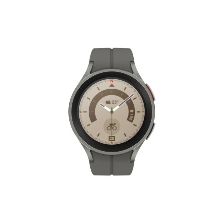 Samsung Galaxy Watch5 Pro 3,56 cm (1.4") OLED 45 mm Numérique 450 x 450 pixels Écran tactile Titane Wifi GPS (satellite)