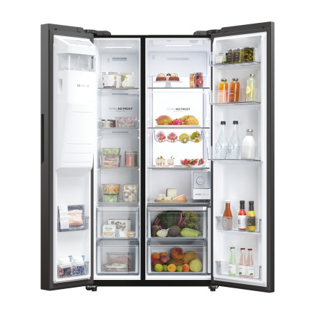 Haier SBS 90 Serie 5 HSW79F18DIPT frigo américain Pose libre 601 L D Noir
