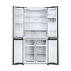 Haier Cube 83 Serie 3 HCR3818EWMM frigo américain Pose libre 463 L E Platine, Acier inoxydable