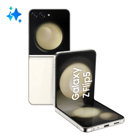 Samsung Galaxy Z Flip5 SM-F731B 17 cm (6.7") Double SIM Android 13 5G USB Type-C 8 Go 512 Go 3700 mAh Crème