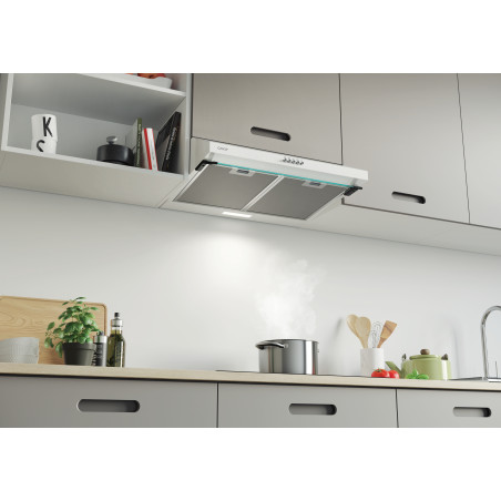 Candy CFT63/1W/1 Hottes Built-in Murale, Casquette, Blanc, LED, white, Blanc