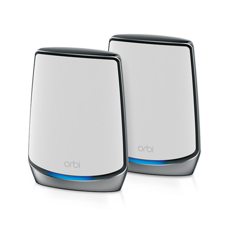 NETGEAR Orbi RBK852 AX6000 WiFi 6 Mesh System Tri-bande (2,4 GHz   5 GHz   5 GHz) Wi-Fi 6 (802.11ax) Gris, Blanc 8 Interne