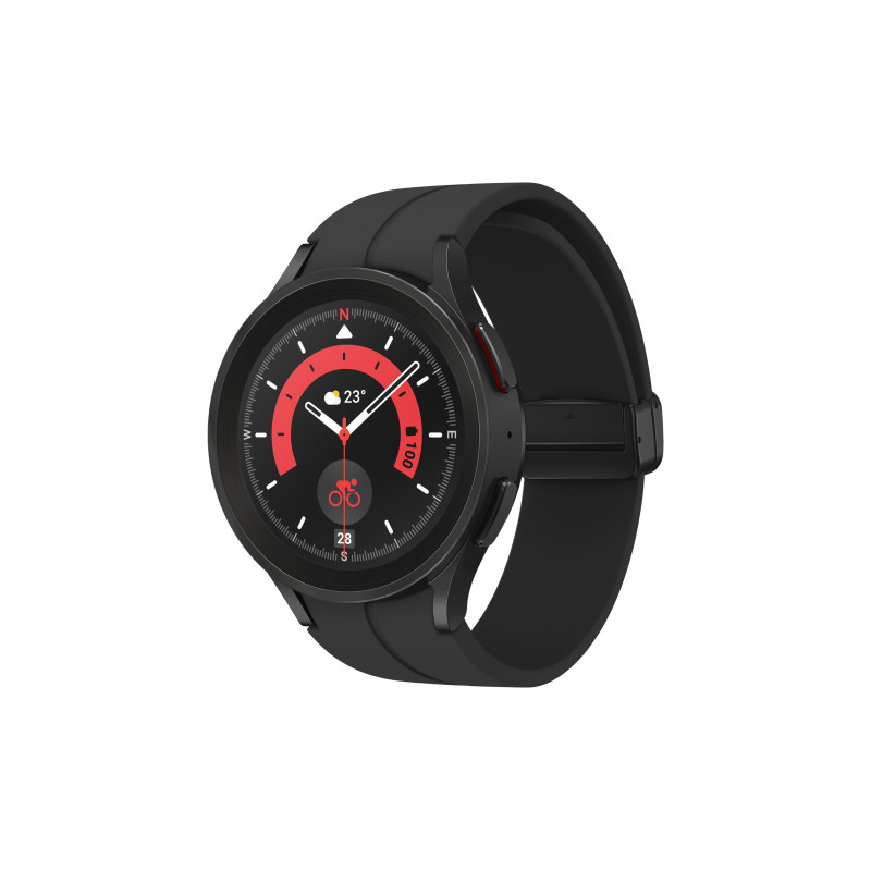 Samsung Galaxy Watch5 Pro 3,56 cm (1.4") OLED 45 mm Numérique 450 x 450 pixels Écran tactile Noir Wifi GPS (satellite) Samsung Galaxy Watch5 Pro 3,56 cm (1.4") OLED 45 mm Numérique 450 x 450 pixels Écran tactile Noir Wifi GPS (satellite)