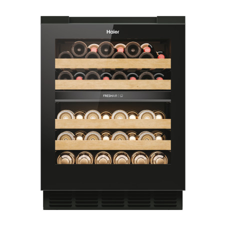 Haier HUC44GDEH1 Refroidisseur de vin compresseur Pose libre Noir 44 bouteille(s)