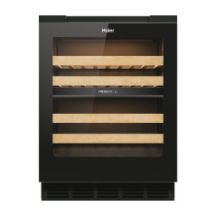 Haier HUC44GDEH1 Refroidisseur de vin compresseur Pose libre Noir 44 bouteille(s)
