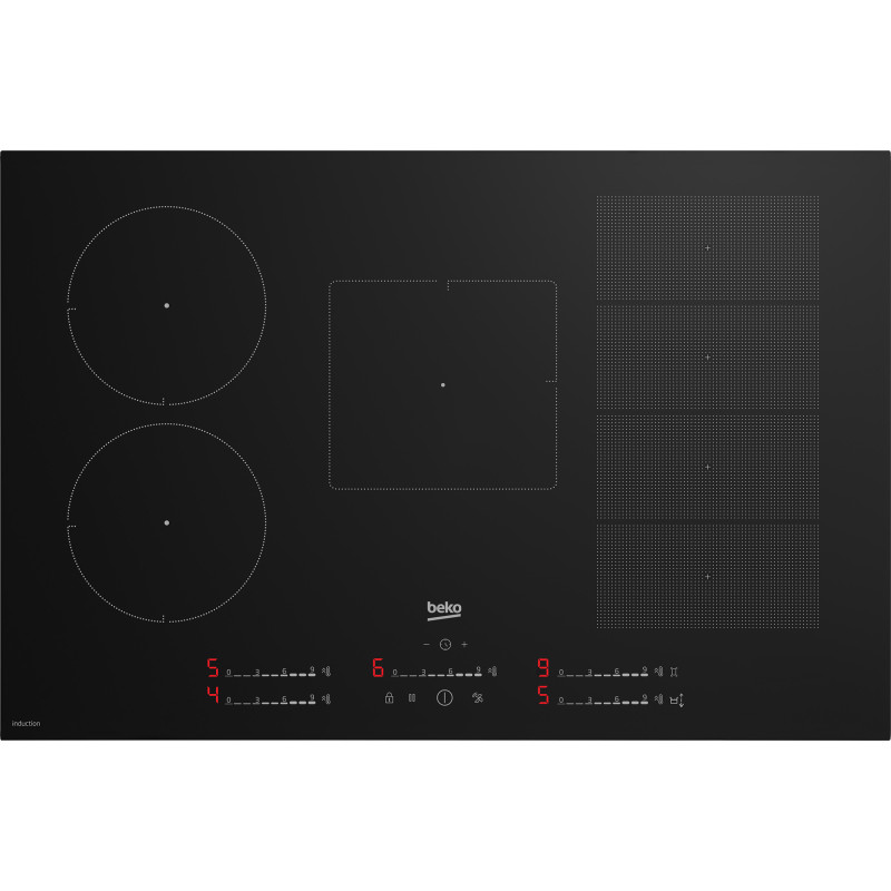 Beko HII 85780 UFT Noir Intégré 80 cm Plaque avec zone à induction 5 zone(s)