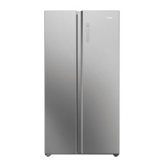 Haier HSW79F18ANMM frigo américain Encadré Autoportant 611 L A Platine, Acier inoxydable