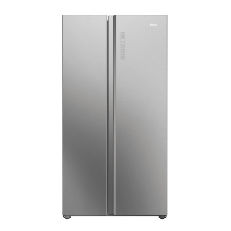 Haier HSW79F18ANMM frigo américain Encadré Autoportant 611 L A Platine, Acier inoxydable