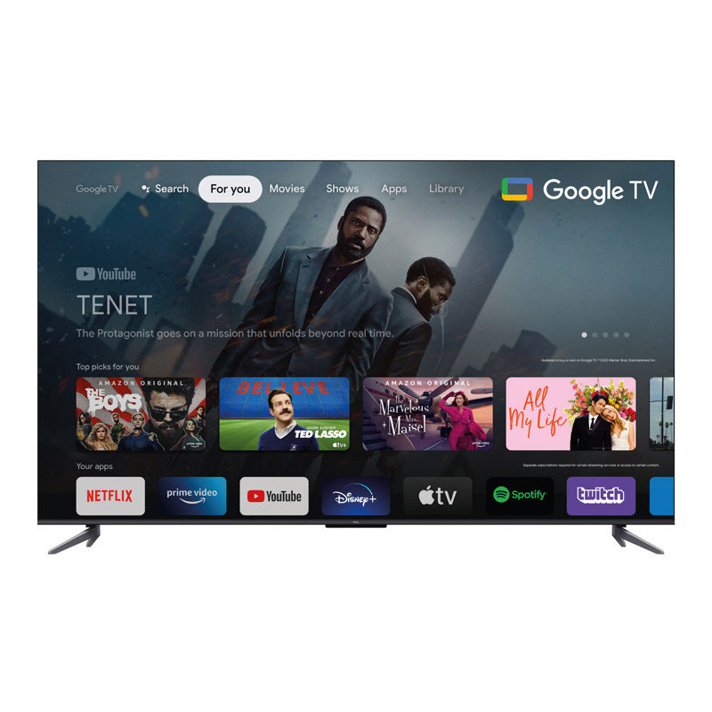 TCL C64 65C643 TV 165,1 cm (65") 4K Ultra HD Smart TV Wifi Titane TCL C64 65C643 TV 165,1 cm (65") 4K Ultra HD Smart TV Wifi Titane