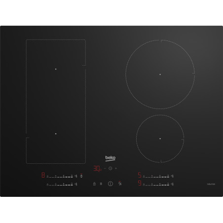 Beko HII74700UF Noir Intégré 70 cm Plaque avec zone à induction 4 zone(s)