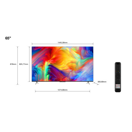 TCL P63 P638 165,1 cm (65") 4K Ultra HD Smart TV Wifi Noir