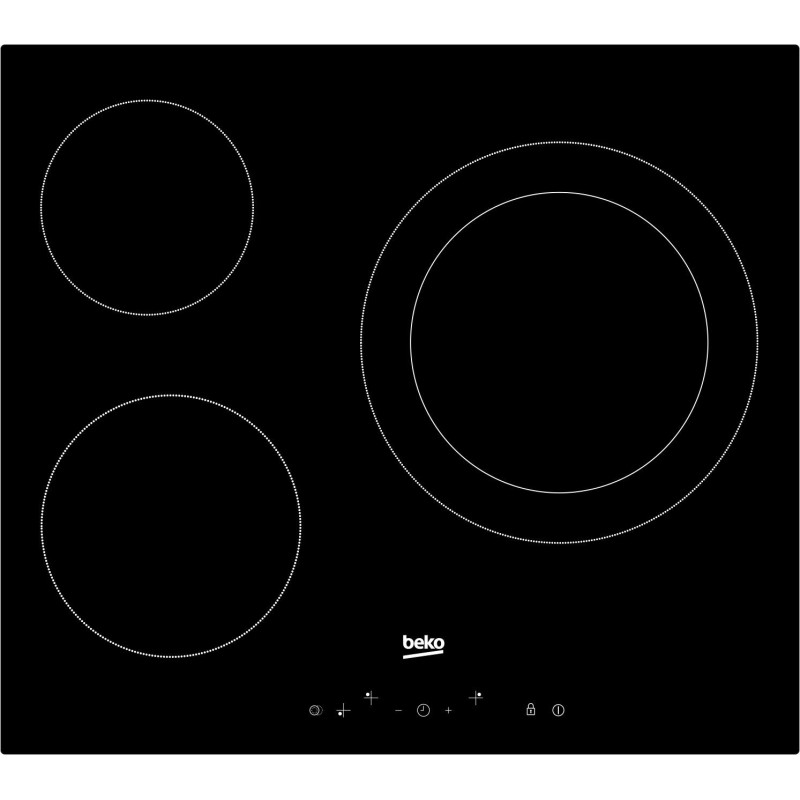 Beko HIC63402T plaque Noir Intégré Céramique 3 zone(s) Beko HIC63402T plaque Noir Intégré Céramique 3 zone(s)