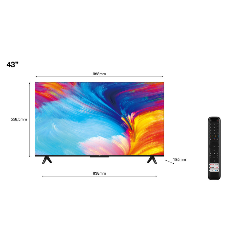TCL P63 P635 109,2 cm (43") 4K Ultra HD Smart TV Wifi Anthracite TCL P63 P635 109,2 cm (43") 4K Ultra HD Smart TV Wifi Anthracite