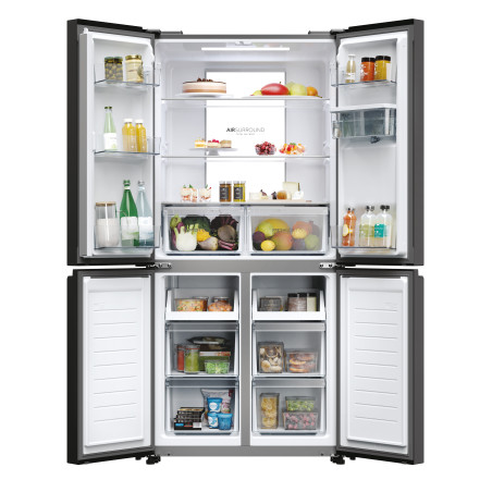 Haier Cube 83 Serie 7 HCR7818DWPT frigo américain Pose libre 467 L D Noir