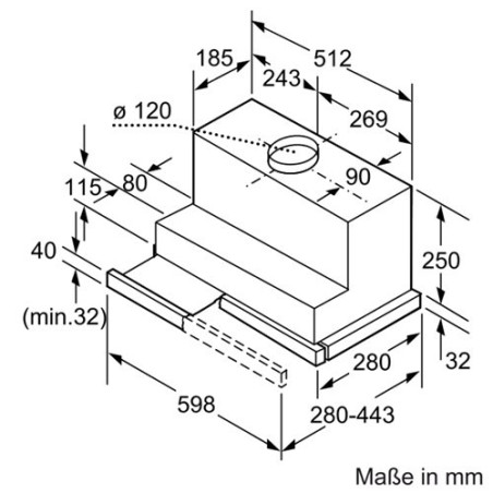 HOTTE TIROIR 1 MOT 400M3