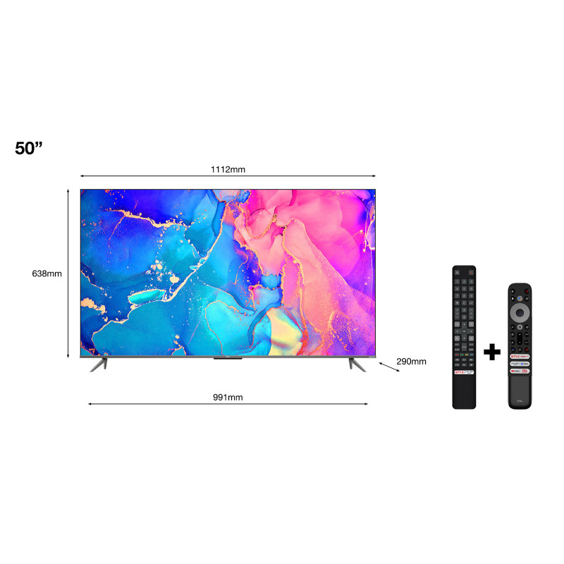 TV TCL 50" QLED DLED 50C635