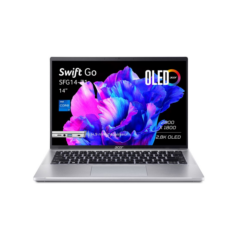 ACER SWIFT GO-14"-I7 ULTRA-16GO-512GO-SILVER-AZ
