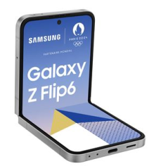 SAMSUNG GALAXY Z FLIP6 256GO GRIS + VERRE TREMPE & COQUE TRANSPARENTE