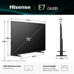 HISENSE 75 POUCES HIQLED 4K SMART TV