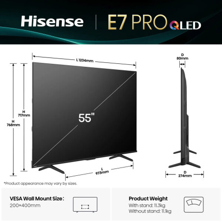 HISENSE 55 POUCES HI-QLED 4K SMART TV